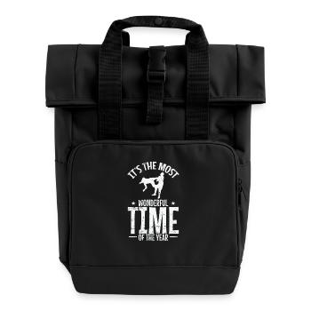It's the most Wonderful Time of the Year - Roll Top Backpack with Two Handles - black - Front