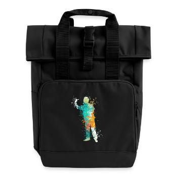 Splash Darts Design For Darts Players - Rolltop Rucksack mit zwei Griffen - Schwarz - Vorne