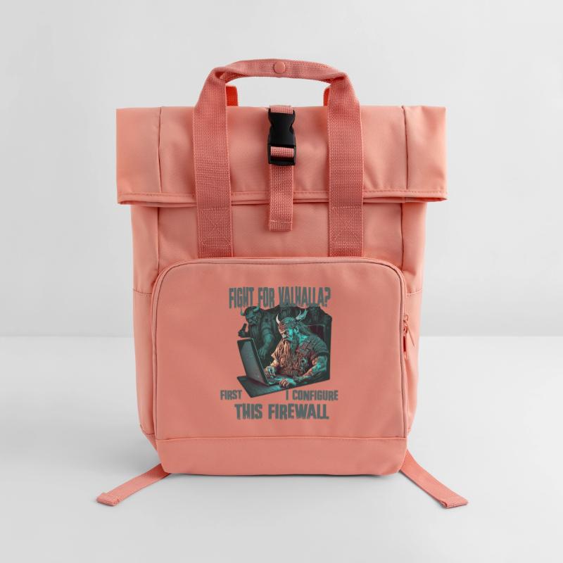 Firewall first Viking programmer Roll Top Backpack with Two Handles