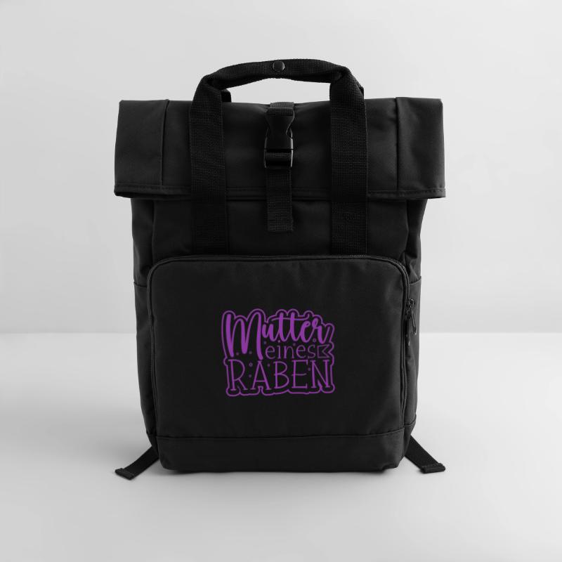 Mutter eines Raben - Rabenmutter Rolltop Rucksack mit zwei Griffen