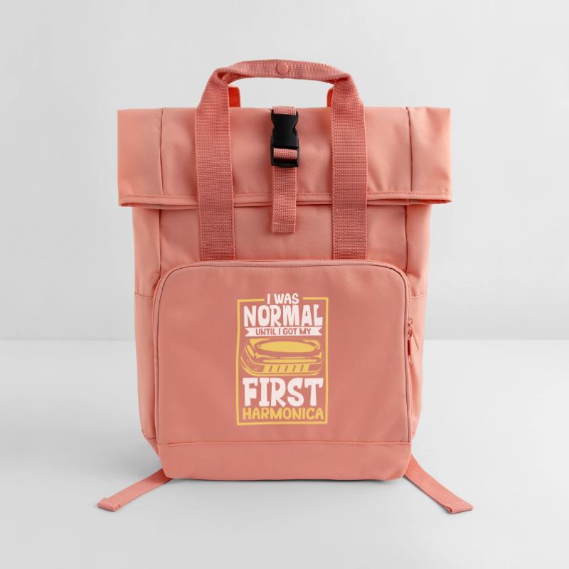 I was normal until my first harmonica Roll Top Backpack with Two Handles