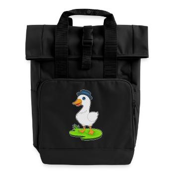 Ente Hut - Rolltop Rucksack mit zwei Griffen - Schwarz - Vorne
