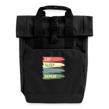 Manger dormir Badminton Répéter - Sac à dos Roll Top à deux anses - noir - Devant