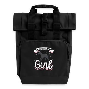 Hanoverian Girl - Rolltop Rucksack mit zwei Griffen - Schwarz - Vorne