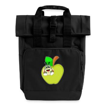 Pomme chenille - Sac à dos Roll Top à deux anses - noir - Devant