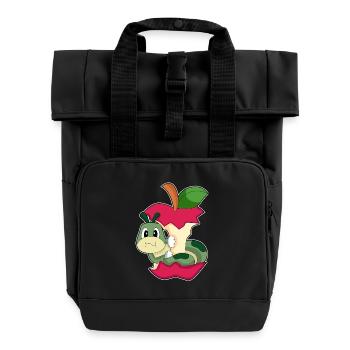 Pomme chenille - Sac à dos Roll Top à deux anses - noir - Devant