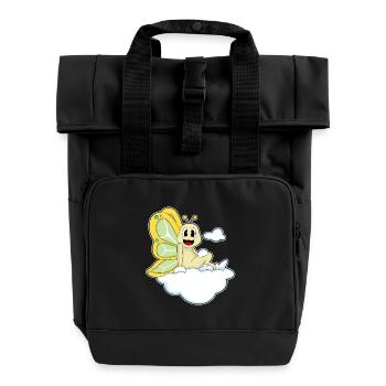 Nuages de papillons - Sac à dos Roll Top à deux anses - noir - Devant