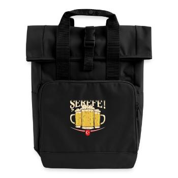 Serefe - Türkei Trinkspruch - Rolltop Rucksack mit zwei Griffen - Schwarz - Vorne