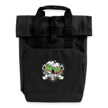 Iechyd da - Wales Trinkspruch - Rolltop Rucksack mit zwei Griffen - Schwarz - Vorne