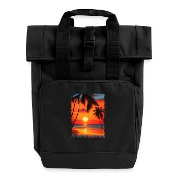 Vacances d’été Punta Cana: Sunset Grunge Style - Sac à dos Roll Top à deux anses - noir - Devant