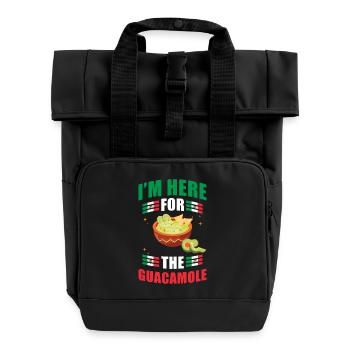 Guacamole Mexican Mexican Mexico - Roll Top Backpack with Two Handles - black - Front
