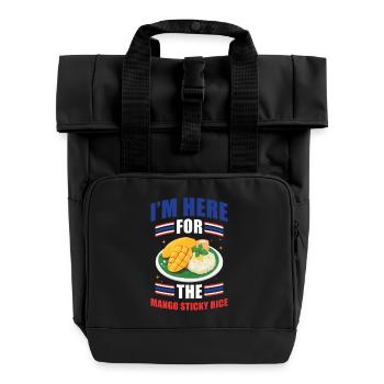 Mango Sticky Rice Thai Küche Thailand - Rolltop Rucksack mit zwei Griffen - Schwarz - Vorne