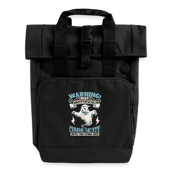 Communicate with Ghosts - Ghostbusters - Roll Top Backpack with Two Handles - black - Front
