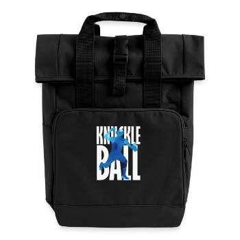 Baseball avec poing américain - Sac à dos Roll Top à deux anses - noir - Devant