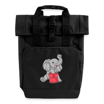 Chips d’éléphant - Sac à dos Roll Top à deux anses - noir - Devant