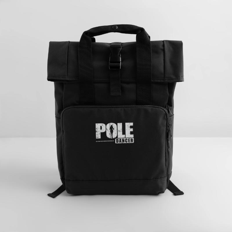 Pole Dancer Pole Dancing Roll Top Backpack with Two Handles