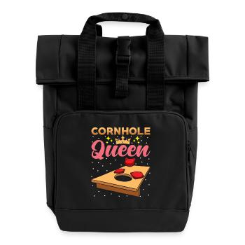 Cornhole Queen Cornhole Joueur - Sac à dos Roll Top à deux anses - noir - Devant
