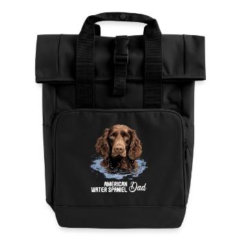 Chien Épagneul d’eau américain - Sac à dos Roll Top à deux anses - noir - Devant
