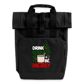 Porto Rico Noël Boisson coquito be berry - Sac à dos Roll Top à deux anses - noir - Devant