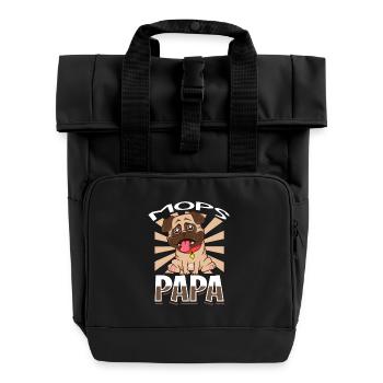 Pug Dad - Pug - Sac à dos Roll Top à deux anses - noir - Devant