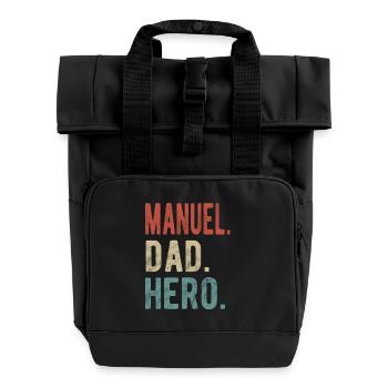 Manuel Dad Hero - Roll Top Backpack with Two Handles - black - Front