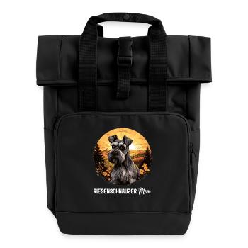 Riesenschnauzer - Rolltop Rucksack mit zwei Griffen - Schwarz - Vorne