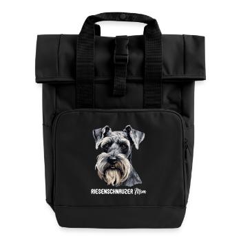 Riesenschnauzer - Rolltop Rucksack mit zwei Griffen - Schwarz - Vorne