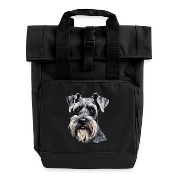 Riesenschnauzer - Rolltop Rucksack mit zwei Griffen - Schwarz - Vorne