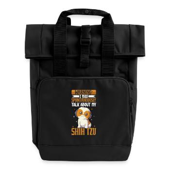 Amant de Shih Tzu - Sac à dos Roll Top à deux anses - noir - Devant