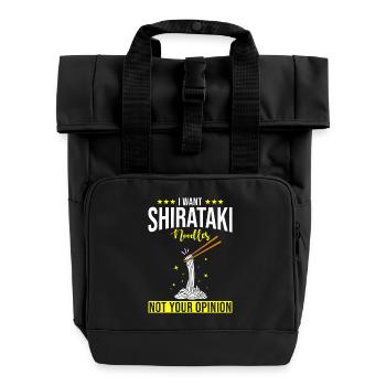 Shiritaki Noodles - Roll Top Backpack with Two Handles - black - Front