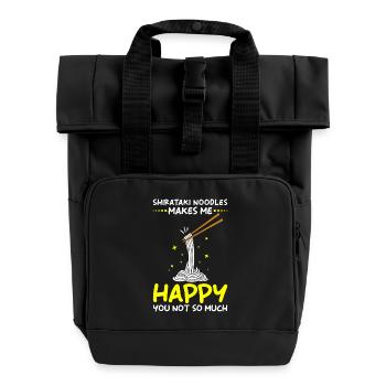 Shiritaki Noodles - Roll Top Backpack with Two Handles - black - Front