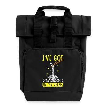 Shiritaki Noodles - Roll Top Backpack with Two Handles - black - Front