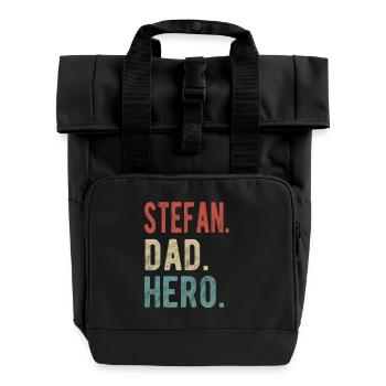 Stefan Papa Held - Rolltop Rucksack mit zwei Griffen - Schwarz - Vorne