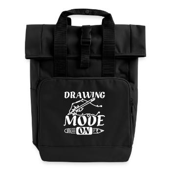 Drawing mode on - Rolltop Rucksack mit zwei Griffen - Schwarz - Vorne