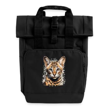 Savannah - Roll Top Backpack with Two Handles - black - Front
