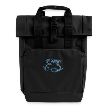 Oh! Snap! Traucherbrille Schwimmen Sport - Rolltop Rucksack mit zwei Griffen - Schwarz - Vorne