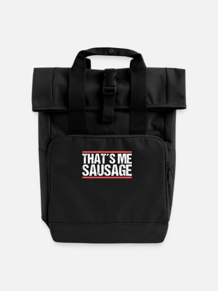 That´s me sausage. Denglisch - Rolltop Rucksack mit zwei Griffen - Schwarz