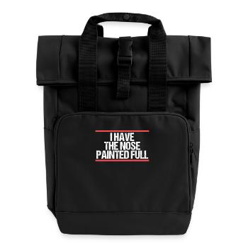 I have the Nose painted full Denglisch - Roll Top Backpack with Two Handles - black - Front
