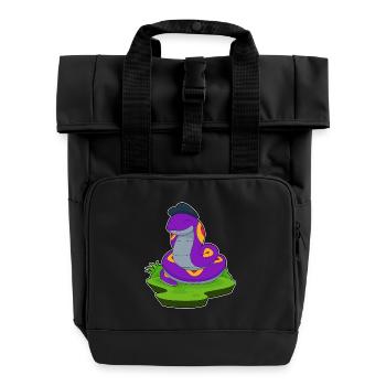 Schlange Hut - Rolltop Rucksack mit zwei Griffen - Schwarz - Vorne