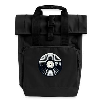 Disque vinyle - Sac à dos Roll Top à deux anses - noir - Devant