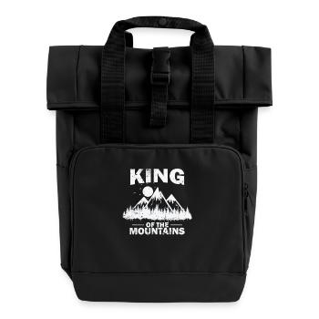King of the Mountains Hiking Hobby - Roll Top Backpack with Two Handles - black - Front