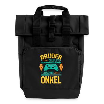 Bruder Level Complete Werdender Onkel Loading - Rolltop Rucksack mit zwei Griffen - Schwarz - Vorne