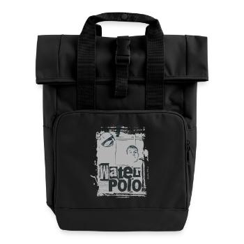 Wasserball minimalistisch - Rolltop Rucksack mit zwei Griffen - Schwarz - Vorne