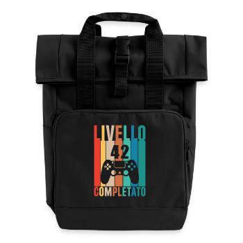 Level 42 - Roll Top Backpack with Two Handles - black - Front