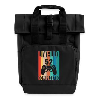 Stufe 52 - Rolltop Rucksack mit zwei Griffen - Schwarz - Vorne