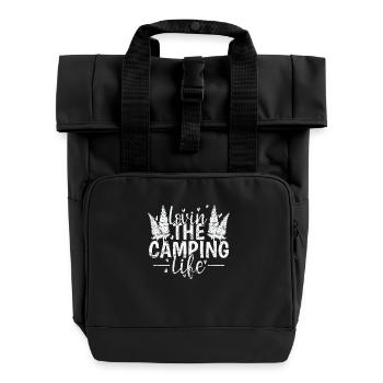 Lovin the Camping Life Vacation Freedom - Roll Top Backpack with Two Handles - black - Front