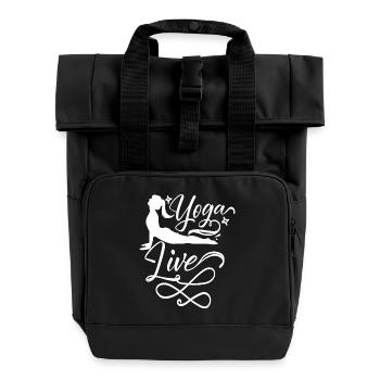 Yoga Live - Roll Top Backpack with Two Handles - black - Front