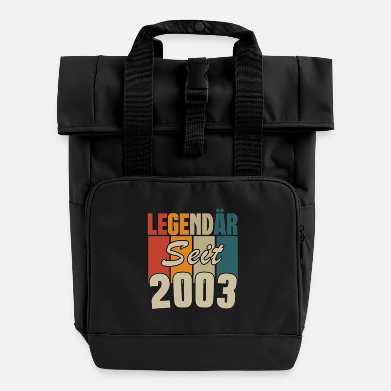 Legendär seit 2003 - Rolltop Rucksack mit zwei Griffen - Schwarz