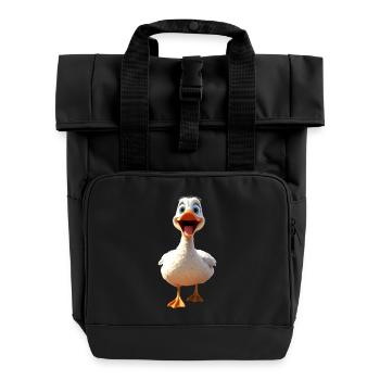 Gans Gänseküken Küken Süße Gans Ente Kleine Gänse - Rolltop Rucksack mit zwei Griffen - Schwarz - Vorne