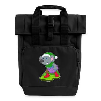 Forfait de Noël de la souris - Sac à dos Roll Top à deux anses - noir - Devant